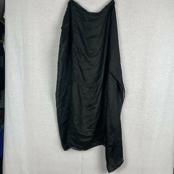 3/$15 Black Long Viscose Scarf Wrap Long Sheer - Picture 4 of 7